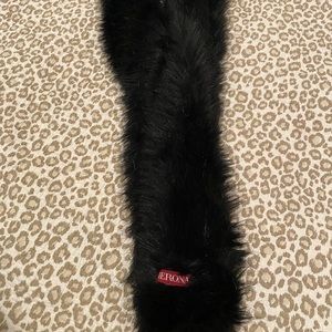 Merona Black Faux Fur Infinity Scarf